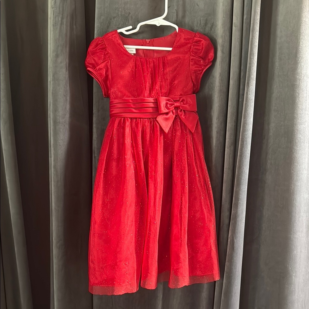 Bonnie Jean Red Sparkle Kids Dress